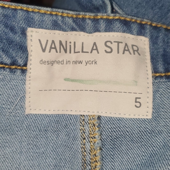 VANILLA STAR DENIM OVERALLS SKIRT SIZE 5 - Picture 6 of 8